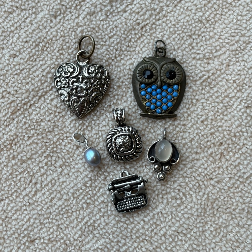 Crafting Bundle Silver and Blue Charms/Pendants